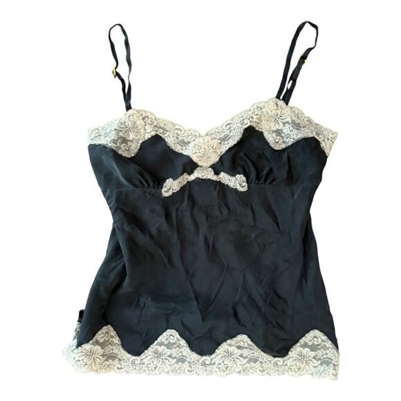 Y2K Express Silk Lace Babydoll Coquette Romantic Cami Top Size Small Whimsigoth - Picture 4 of 7